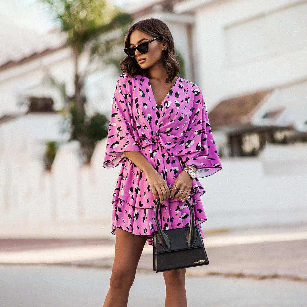 Mini Dress – Bold Floral Print – Resort & Summer Style