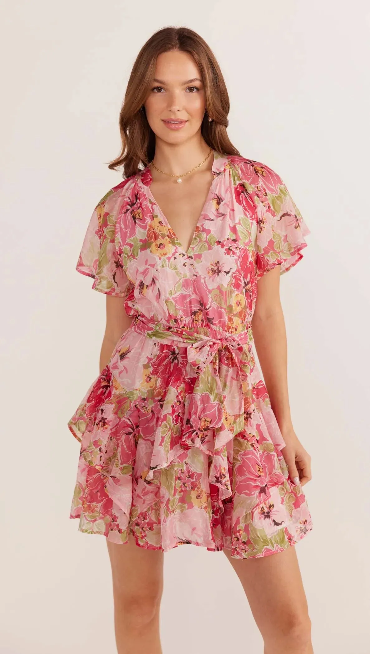 Mink Pink Simone Flutter Mini Dress