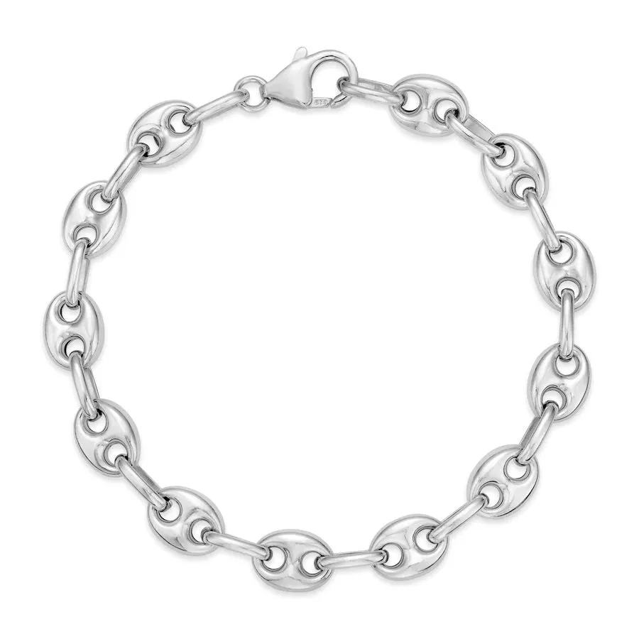Miss Mimi Sterling Silver/18K Yellow Gold Vermeil Coffee Bean Bracelet