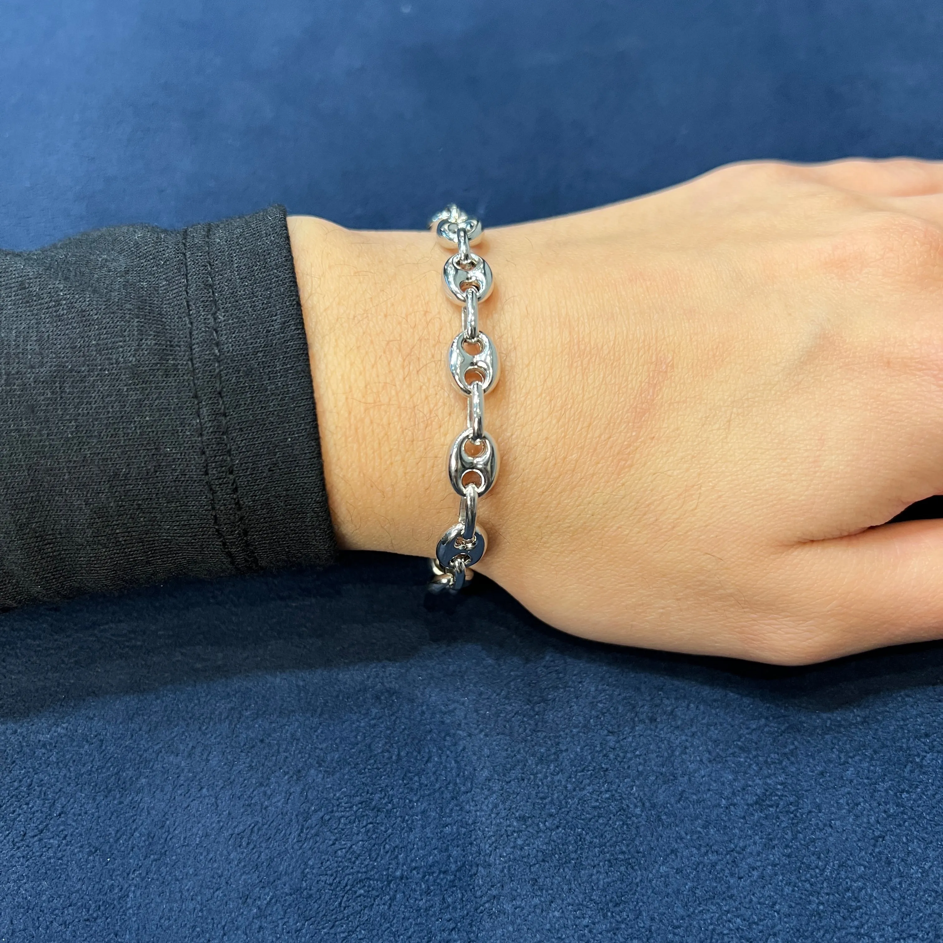 Miss Mimi Sterling Silver/18K Yellow Gold Vermeil Coffee Bean Bracelet