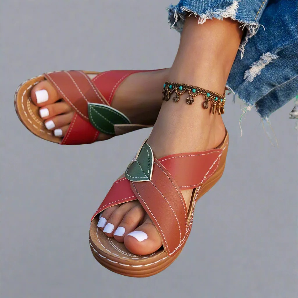Nina | Handcrafted Wedge Sandals Made from Premium Material