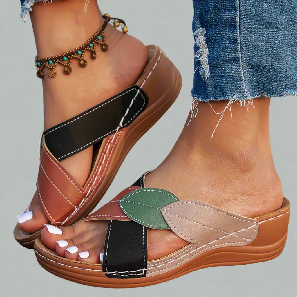 Nina | Handcrafted Wedge Sandals Made from Premium Material