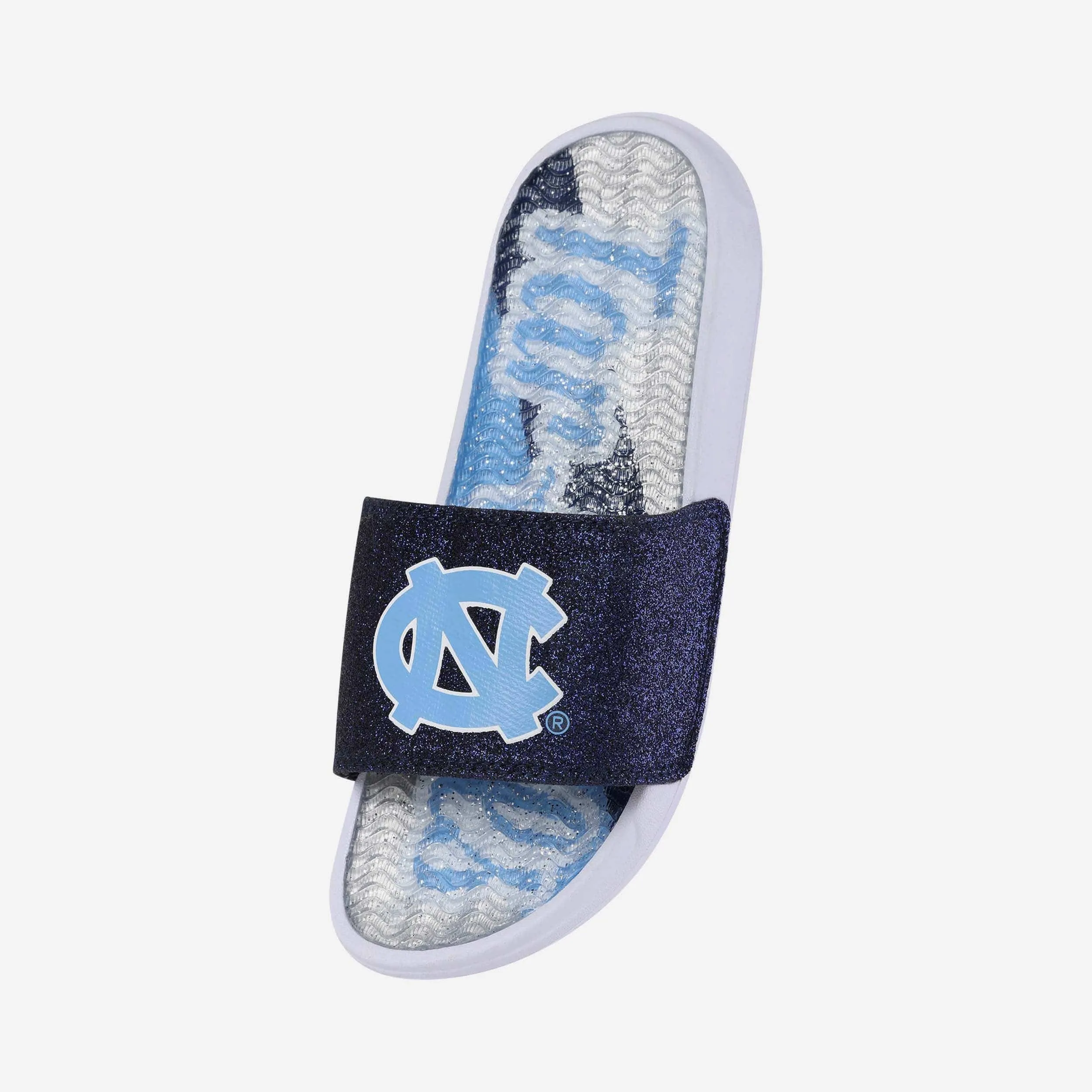 North Carolina Tar Heels Womens Glitter Gel Slide