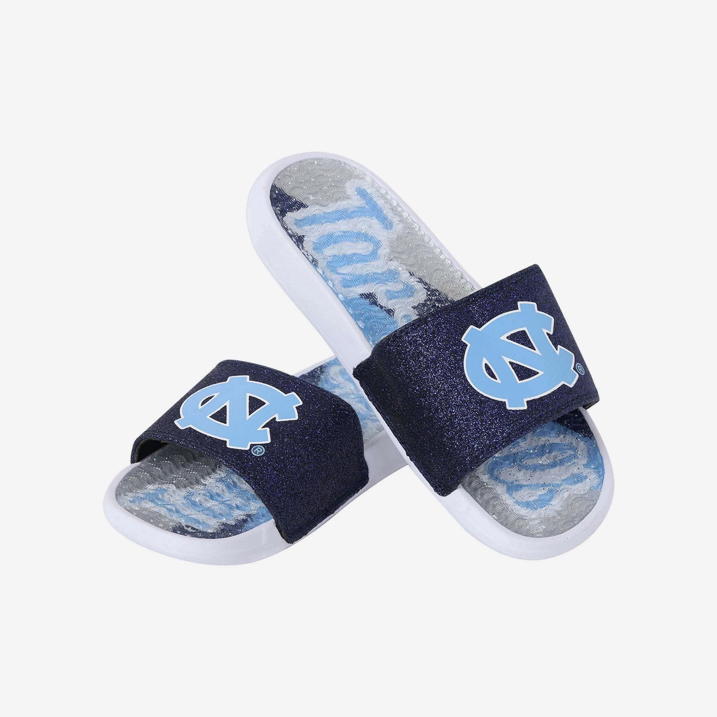 North Carolina Tar Heels Womens Glitter Gel Slide