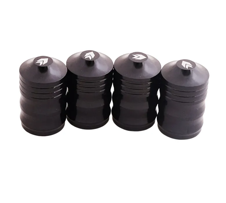 NRG VS-100BK Black Aluminum Sport Style Valve Stem Cap