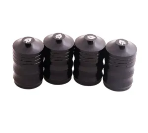 NRG VS-100BK Black Aluminum Sport Style Valve Stem Cap