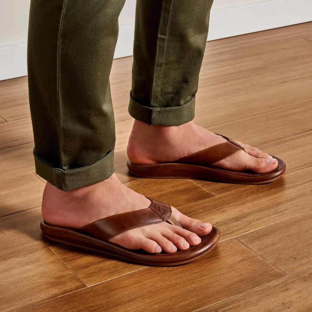 Olukai ‘Ilikai Leather Sandals - 10492-3333 Toffee