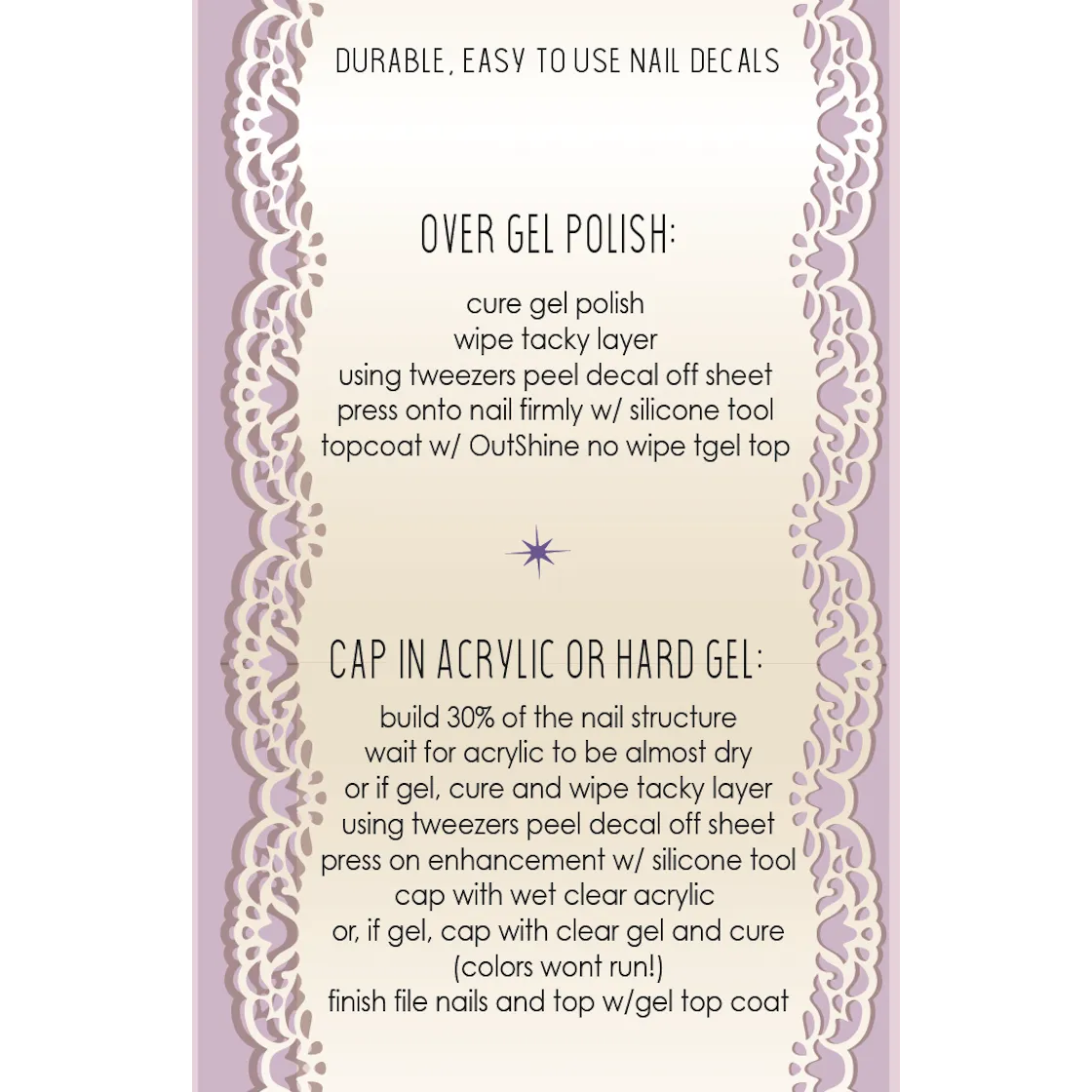 Pasties Decals - Flash Glitter Snowflakes