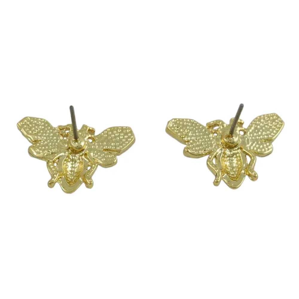 Patriotic Red White and Blue Bee Stud Pierced Earring - PRI172E