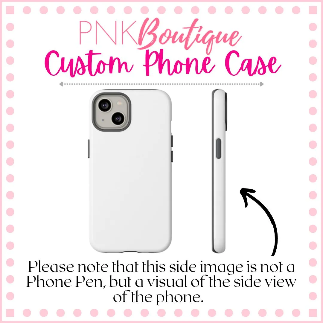 PNK Watercolor Pink & Green Personalized Tough Phone Case