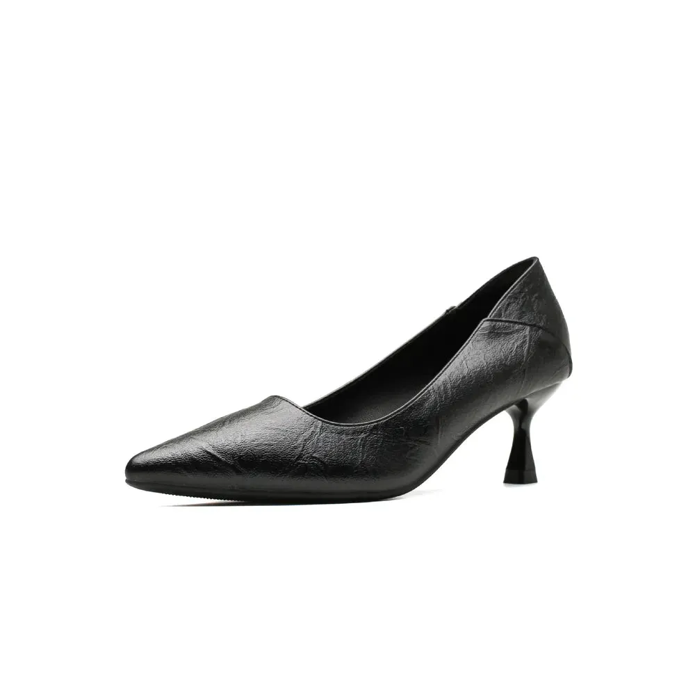 Point Toe Flare Heels Pumps