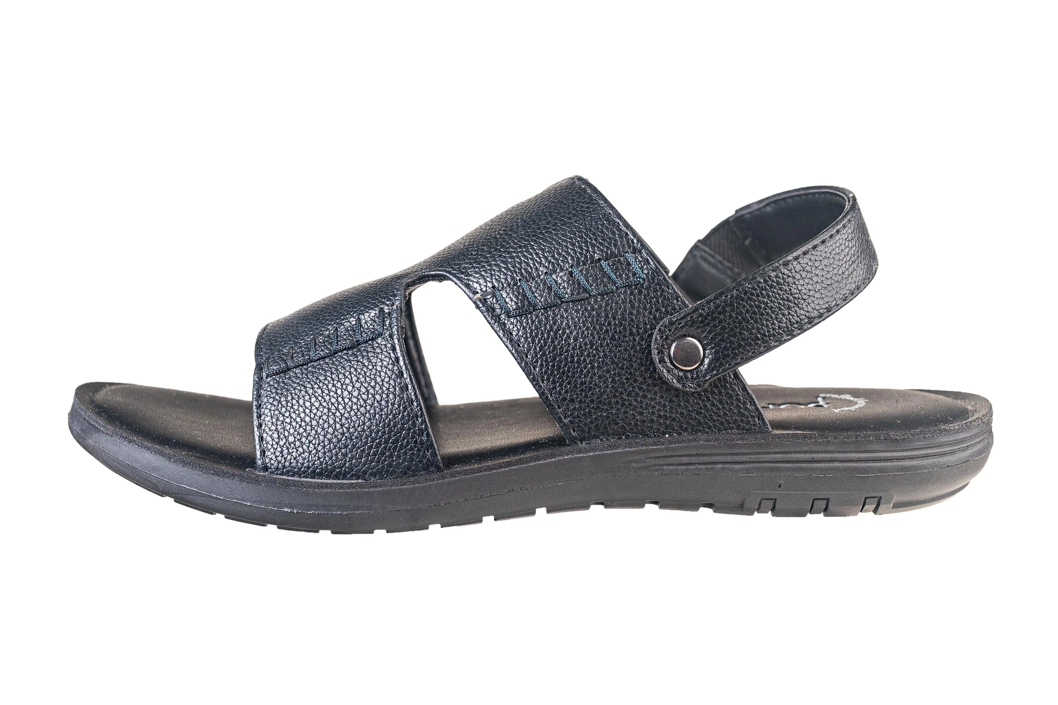 Puntooblu Gents Black Sandal PU (Gs Pu S Rl 39)
