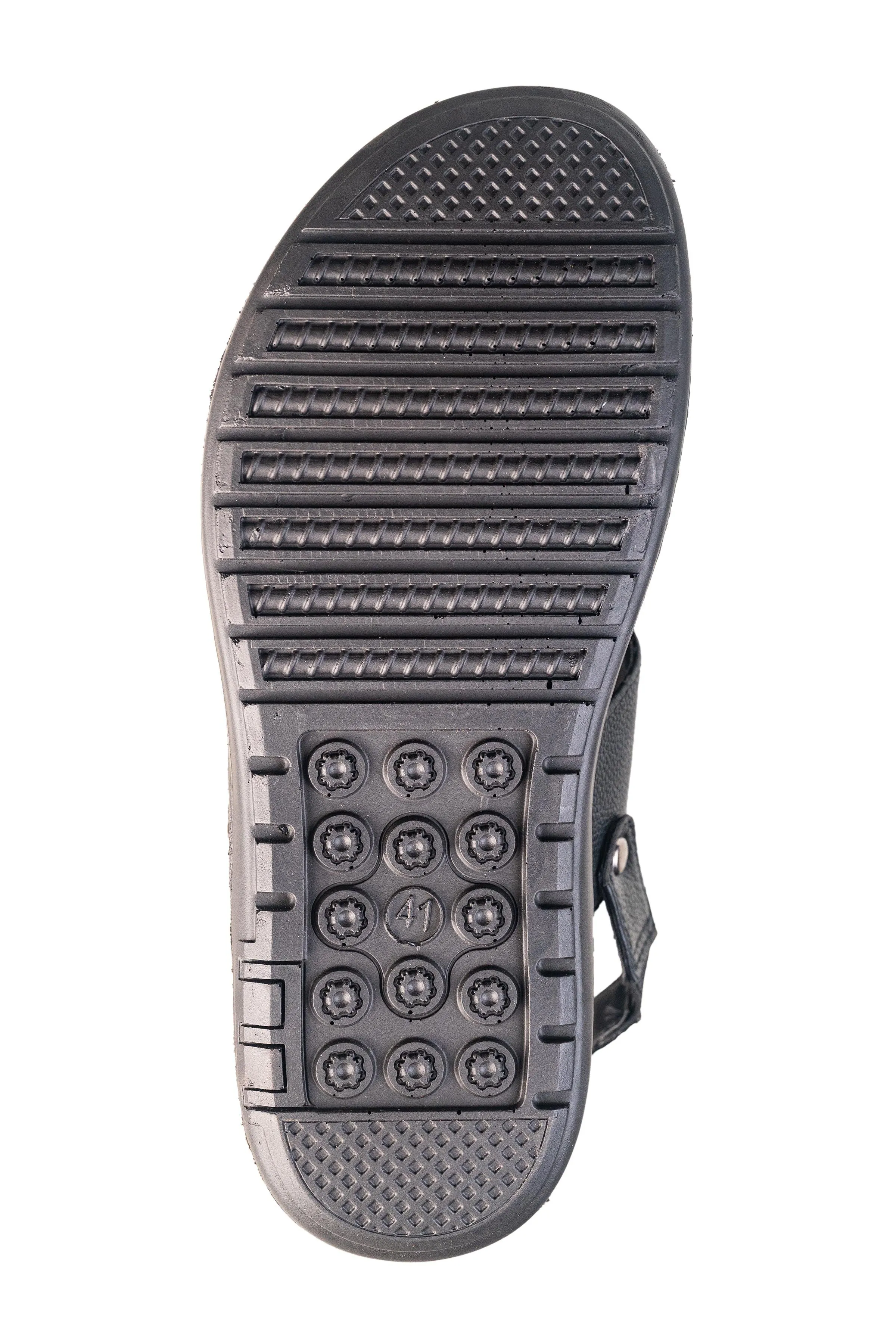 Puntooblu Gents Black Sandal PU (Gs Pu S Rl 39)