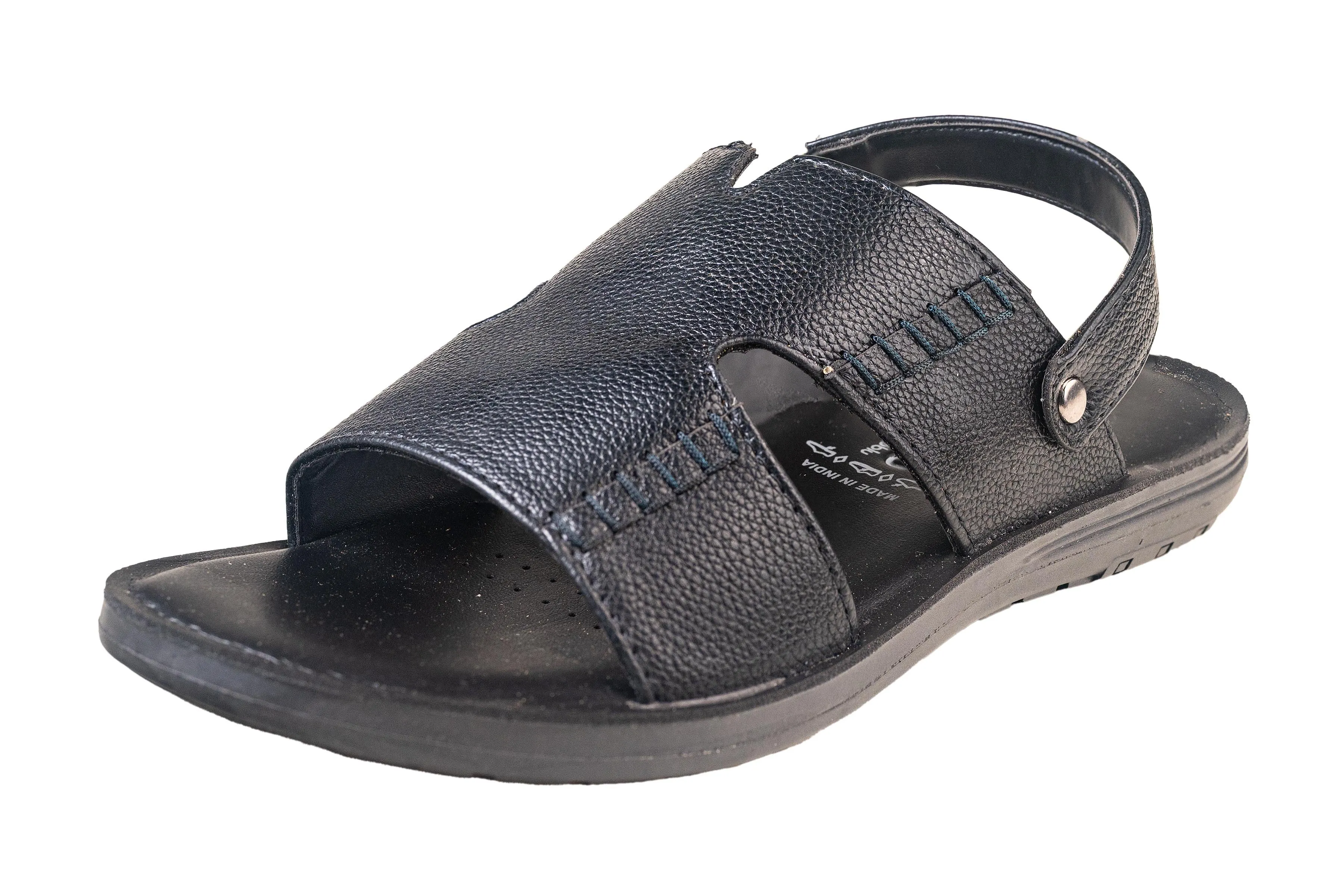Puntooblu Gents Black Sandal PU (Gs Pu S Rl 39)