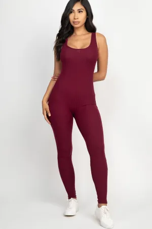 Ribbed Knit Jumpsuit