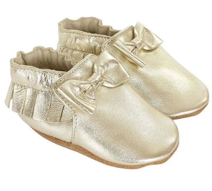 Robeez Maggie Moccasin Gold Soft Sole