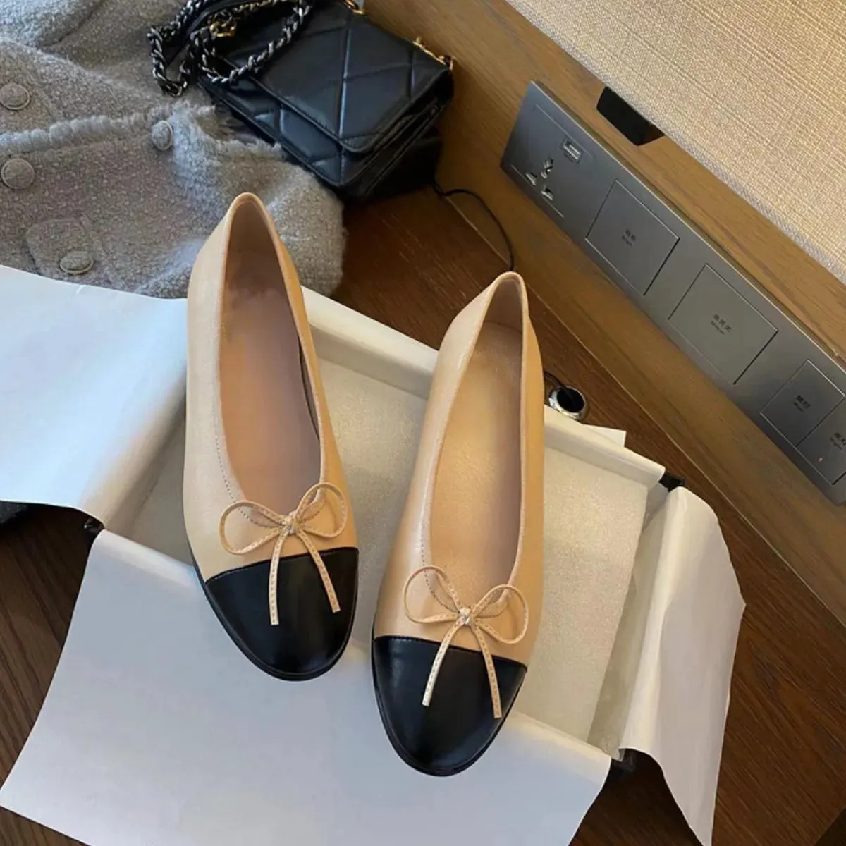 Round Toe Block Heels Slip-Ons