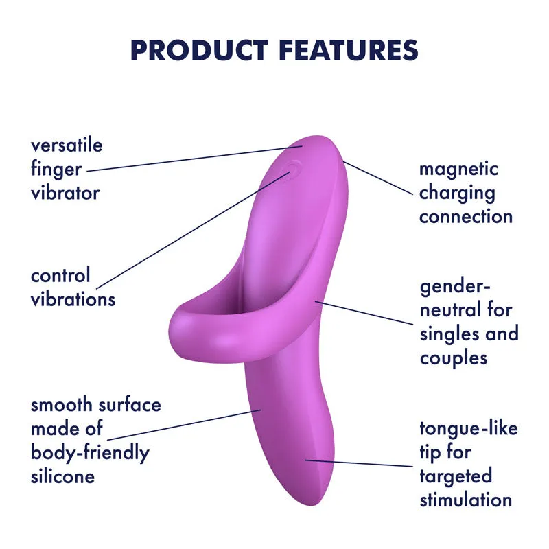 Satisfyer Bold Lover Finger Vibrator – Dark Pink