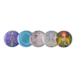 Set of pin buttons