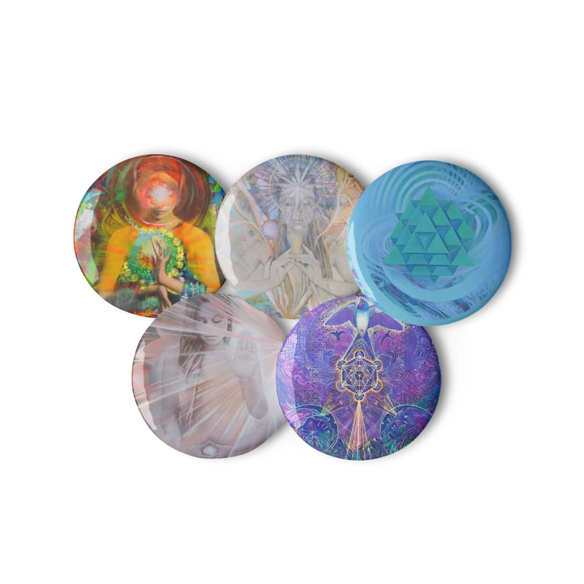 Set of pin buttons
