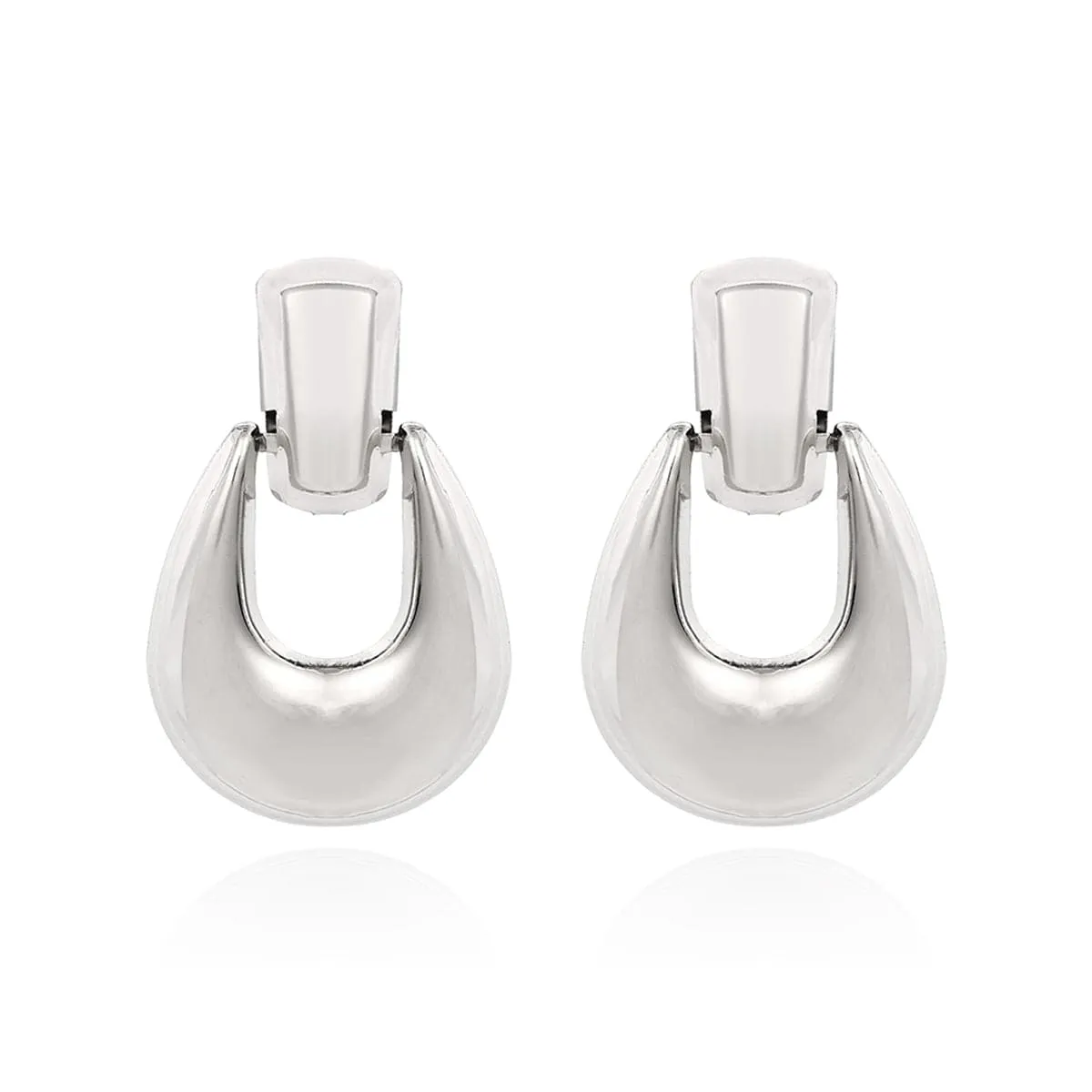 Silver-Plated Catch Drop Earrings