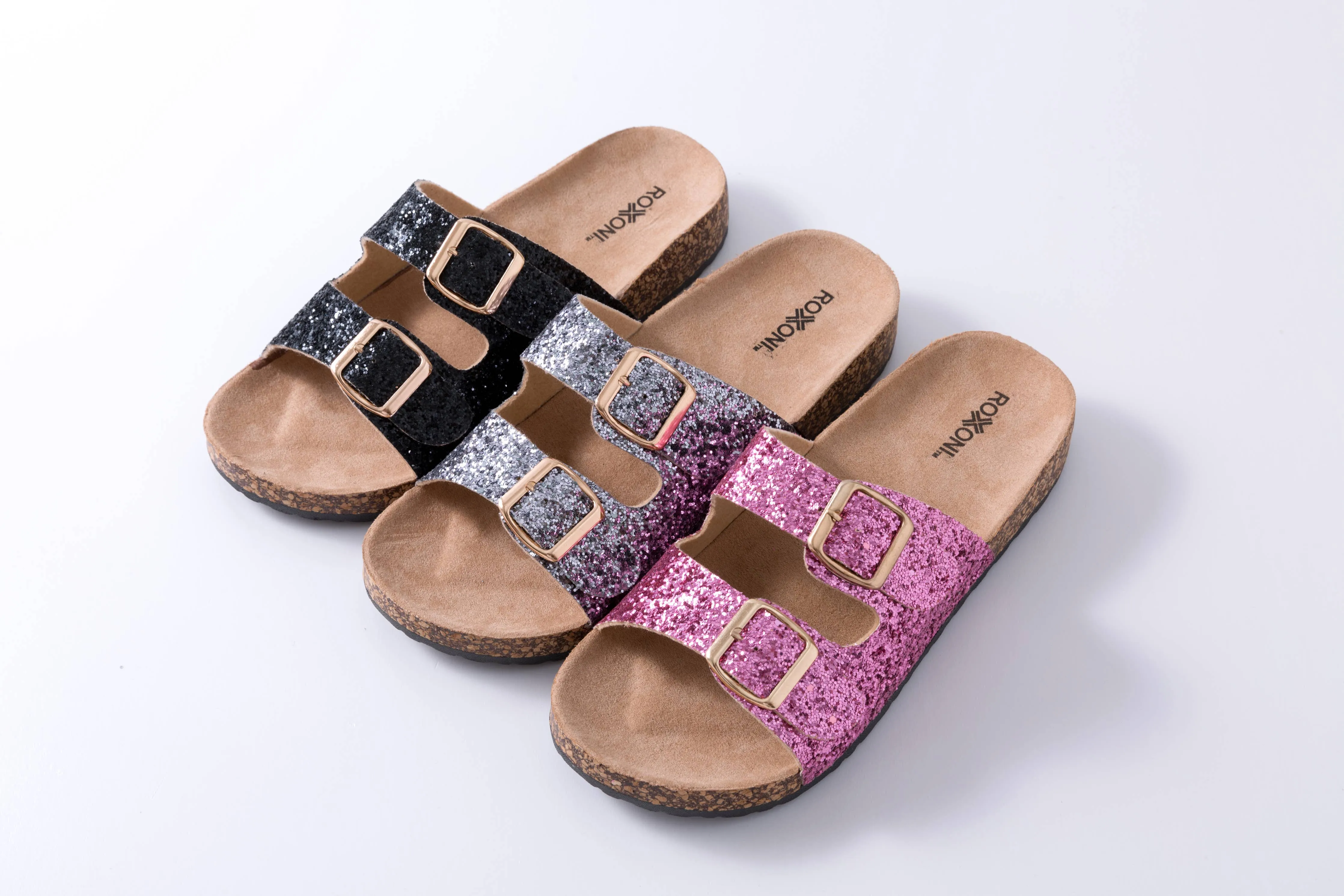 SILVER Women's Glitters Comfort Sandals