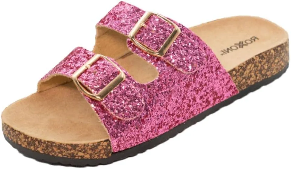 SILVER Women's Glitters Comfort Sandals