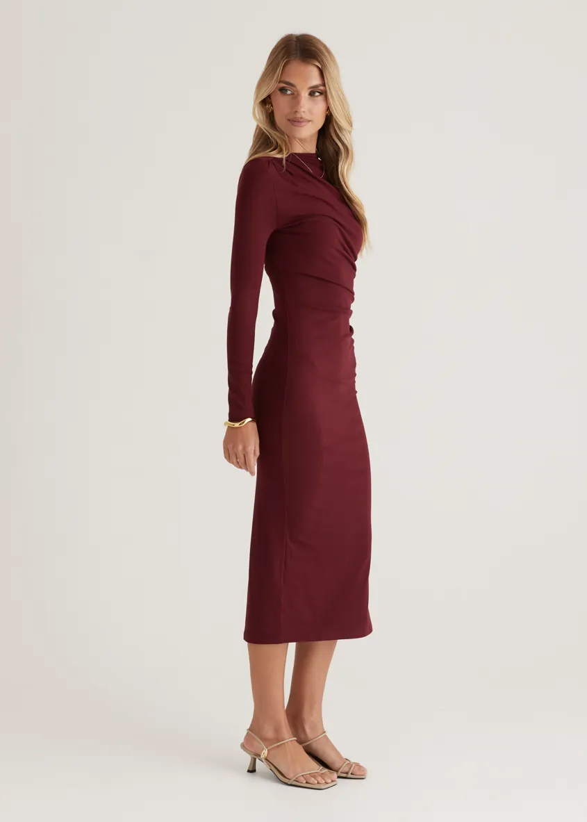 Simona Midi Dress - Mulberry