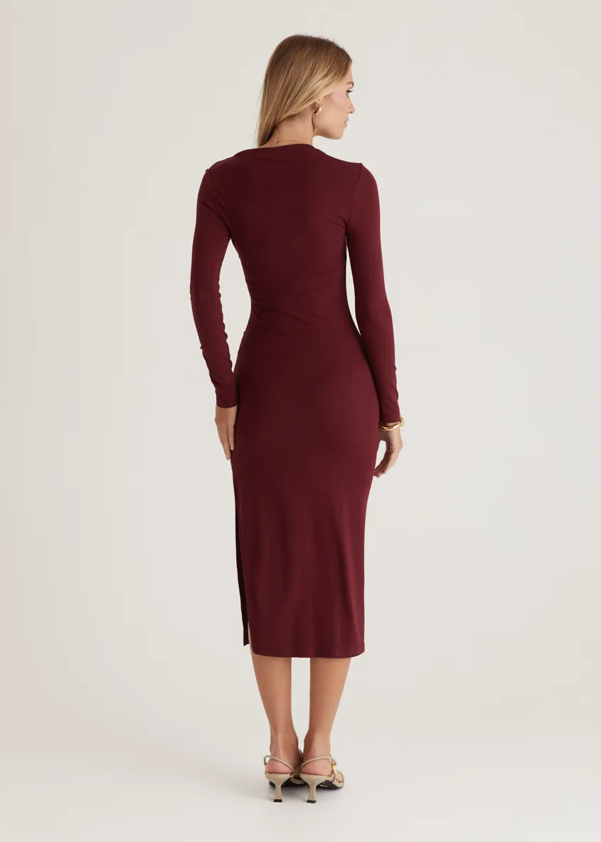 Simona Midi Dress - Mulberry
