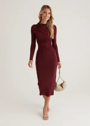 Simona Midi Dress - Mulberry