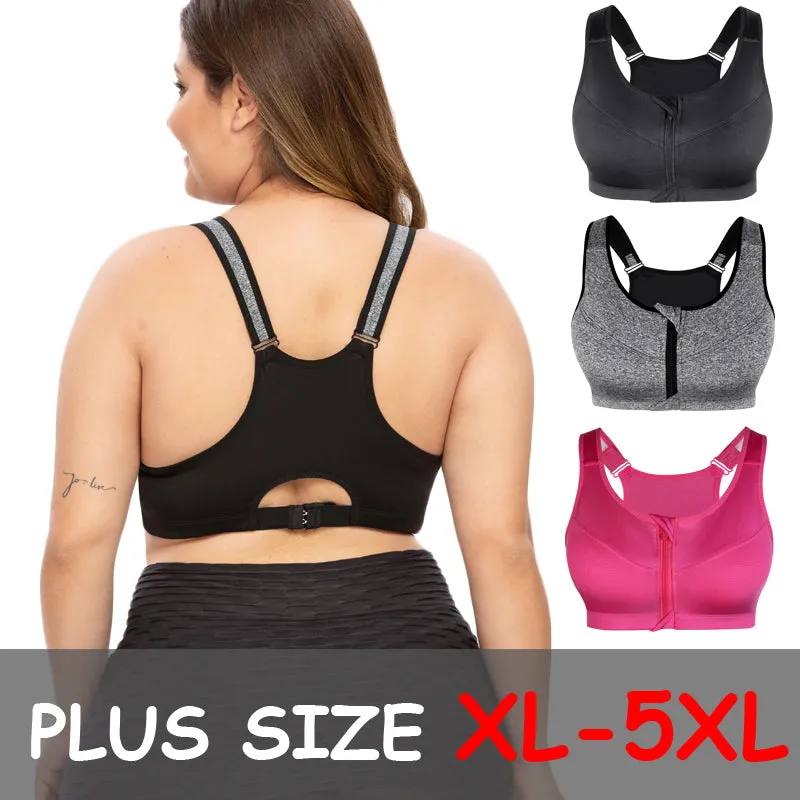 Sport bh grote maat | XL - 5XL | bh met voorsluiting grote cup
