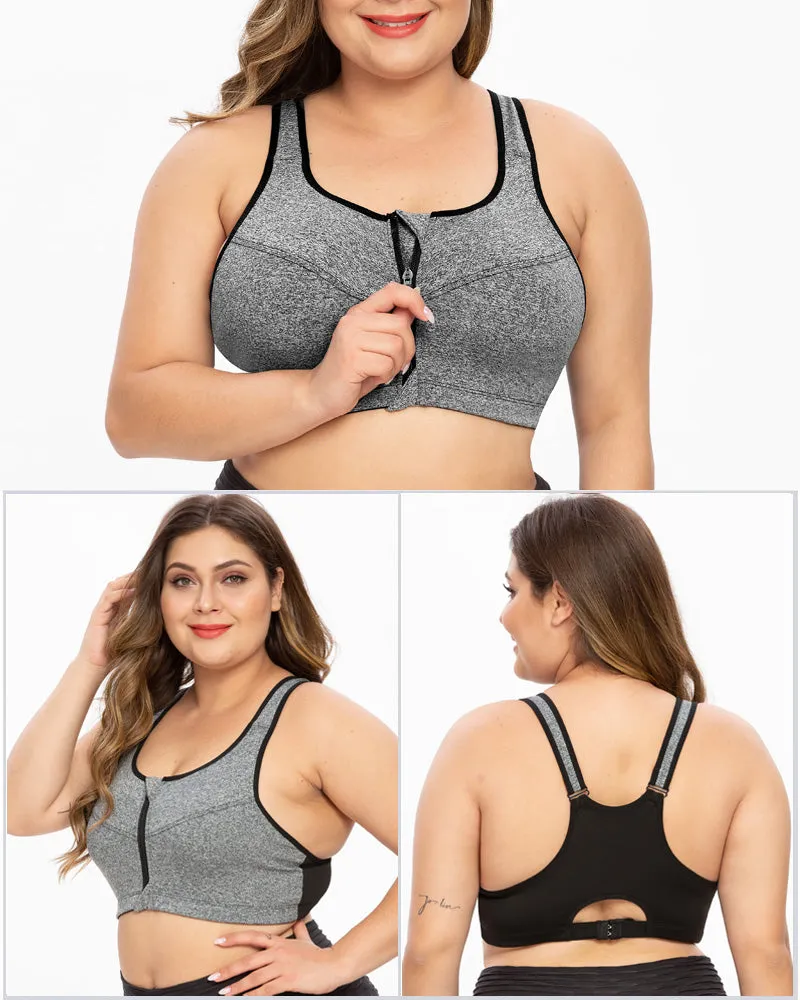 Sport bh grote maat | XL - 5XL | bh met voorsluiting grote cup