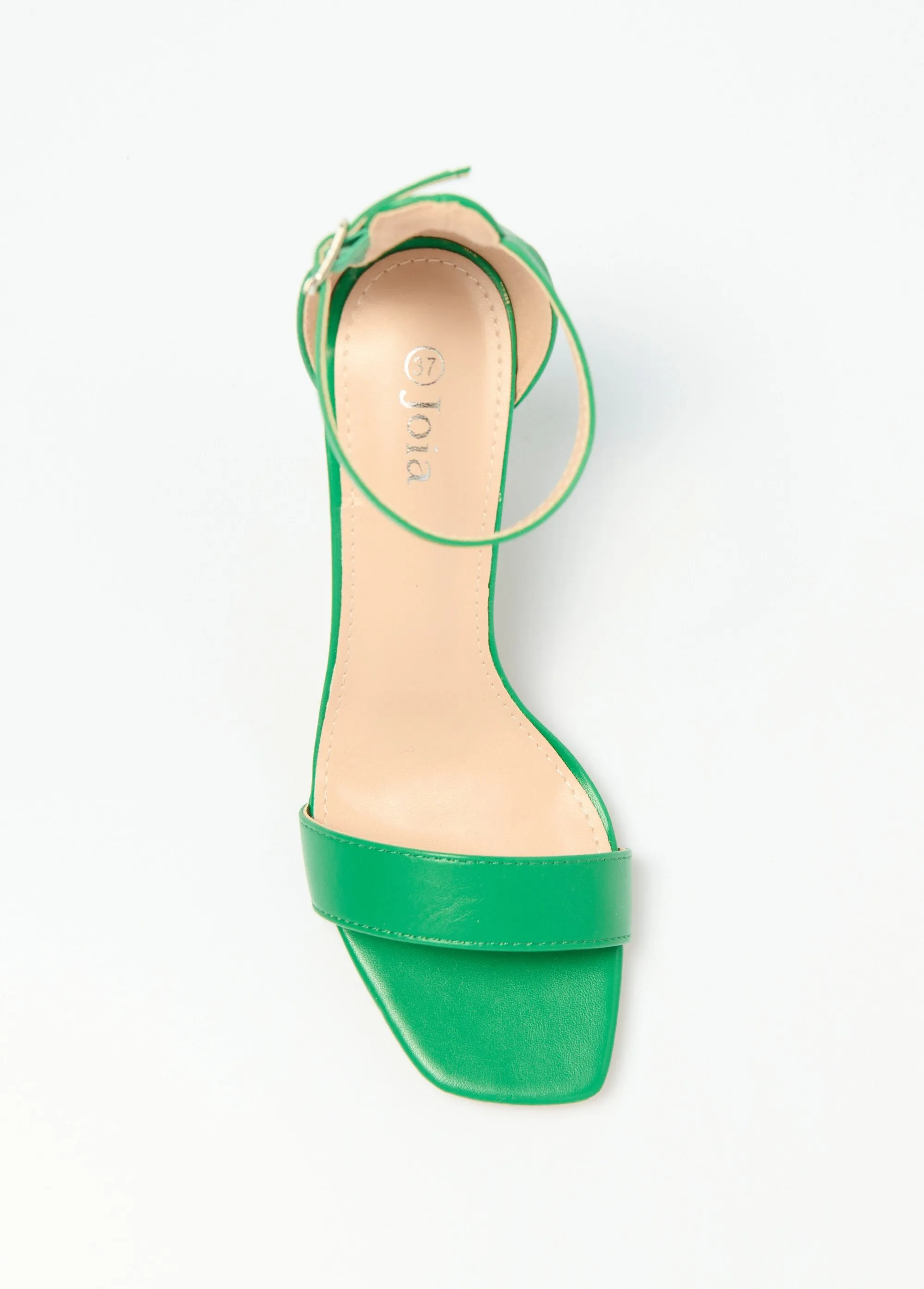 Square toe high heel sandals with straps