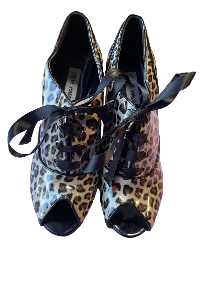 Steve Madden Leopard Print Peep Toe Heels