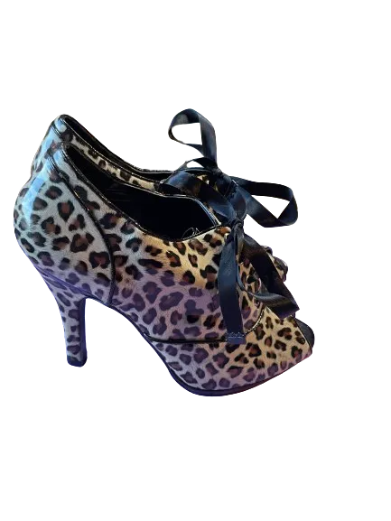 Steve Madden Leopard Print Peep Toe Heels