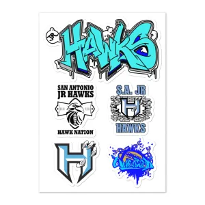 Sticker Sheet ~ Hawks/Unleashed Team Logo and Designs
