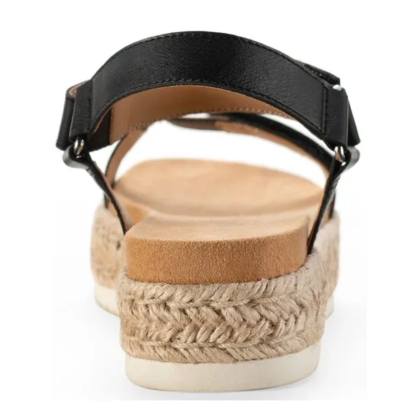 Sun   Stone Rylaan Wedge Sandals, BLACK, 6.5