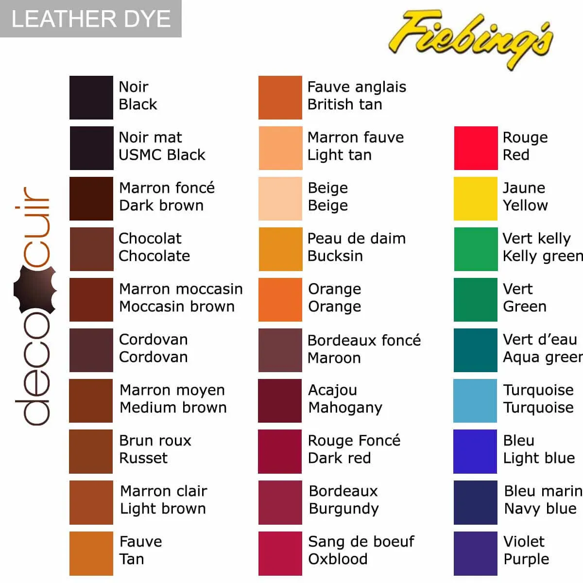 Teinture pour cuir FIEBING'S Leather dye 118ml - ROUGE FONCÉ / DARK RED