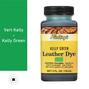 Teinture pour cuir FIEBING'S Leather dye 118ml - VERT KELLY / KELLY GREEN