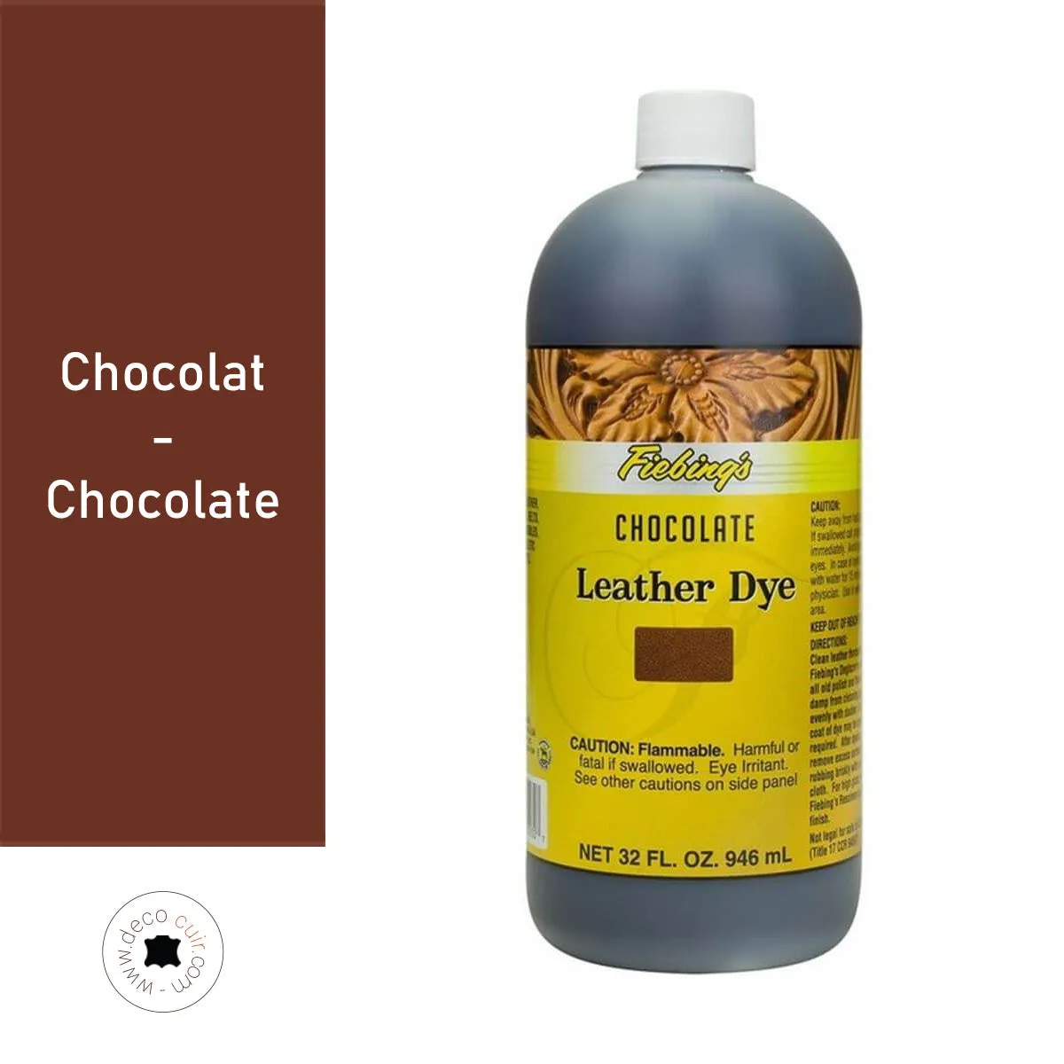 Teinture pour cuir FIEBING'S Leather dye - CHOCOLAT / CHOCOLATE