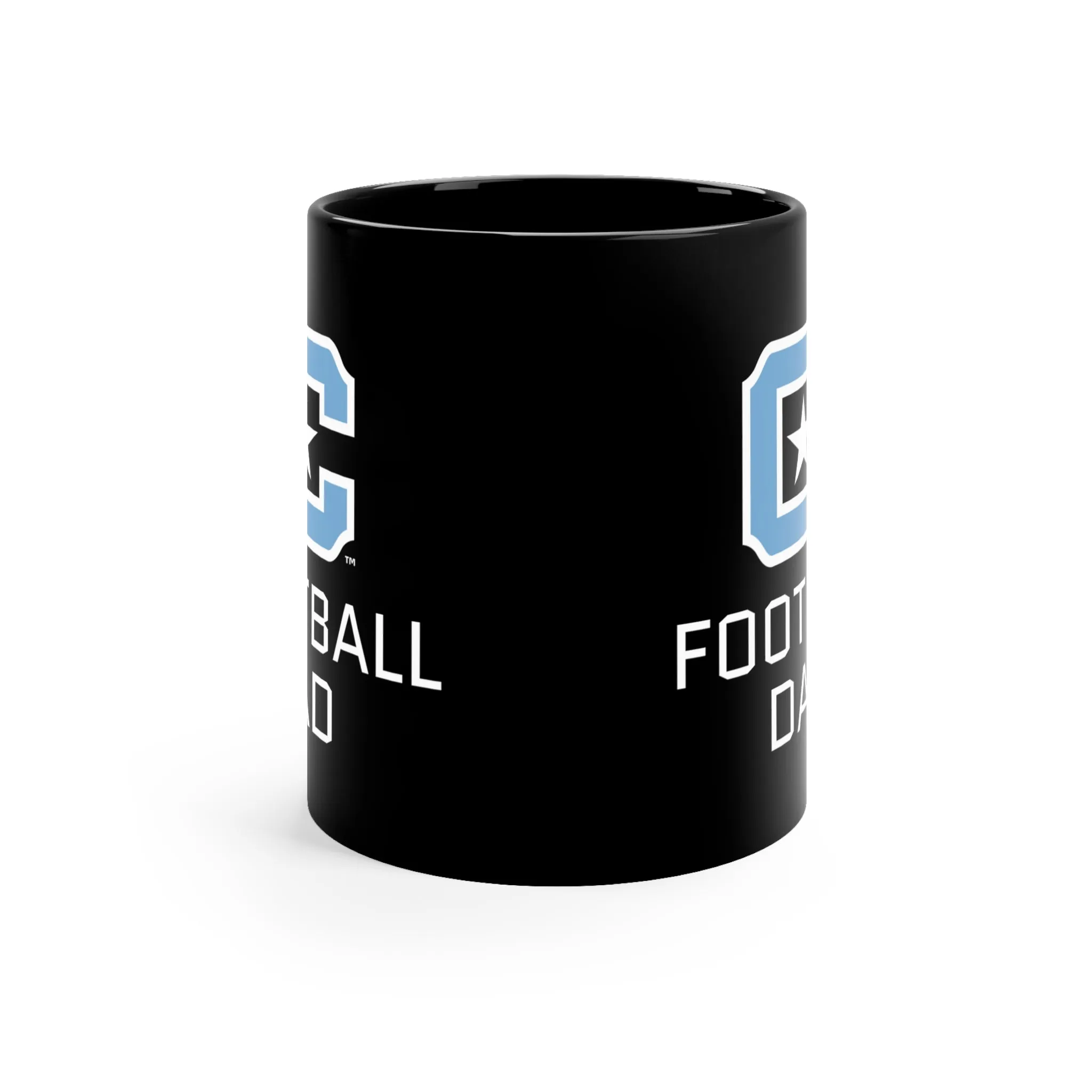 The Citadel Block C Logo, Sports Football Dad, Black Mug, 11oz