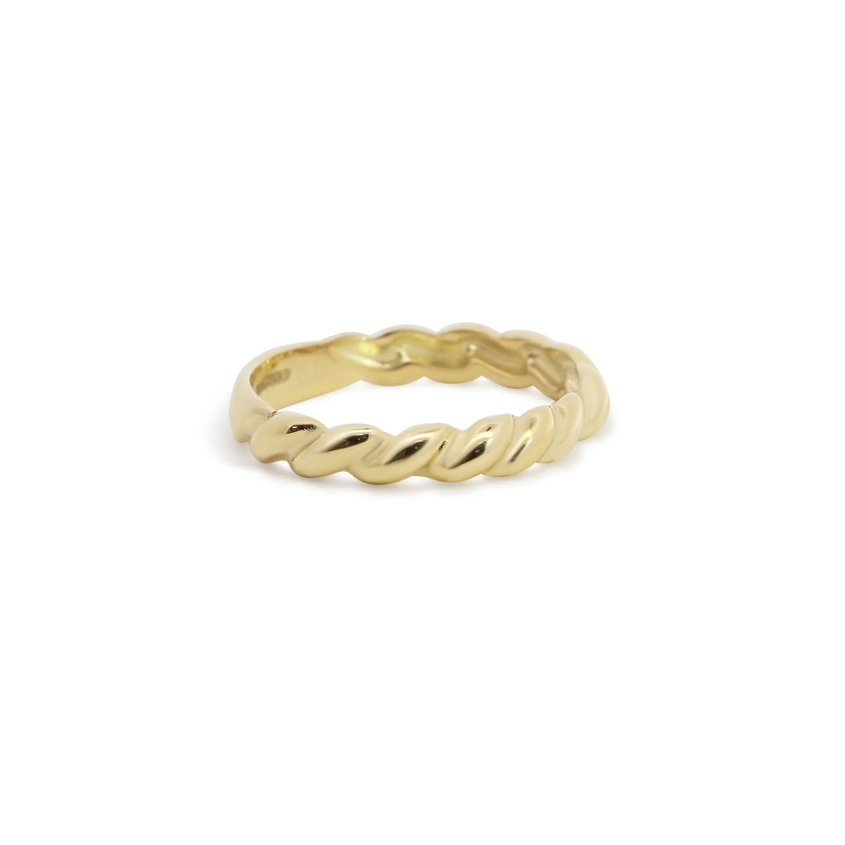 Thick Twisted Gold Band