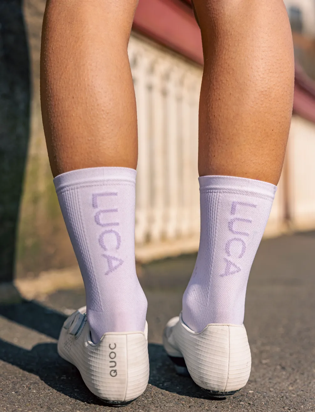 Traction Socks - White & Lilac