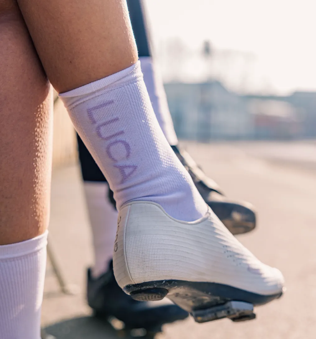 Traction Socks - White & Lilac