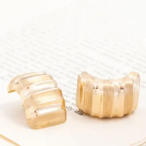 Vintage Bold Huggie Earrings, Italian