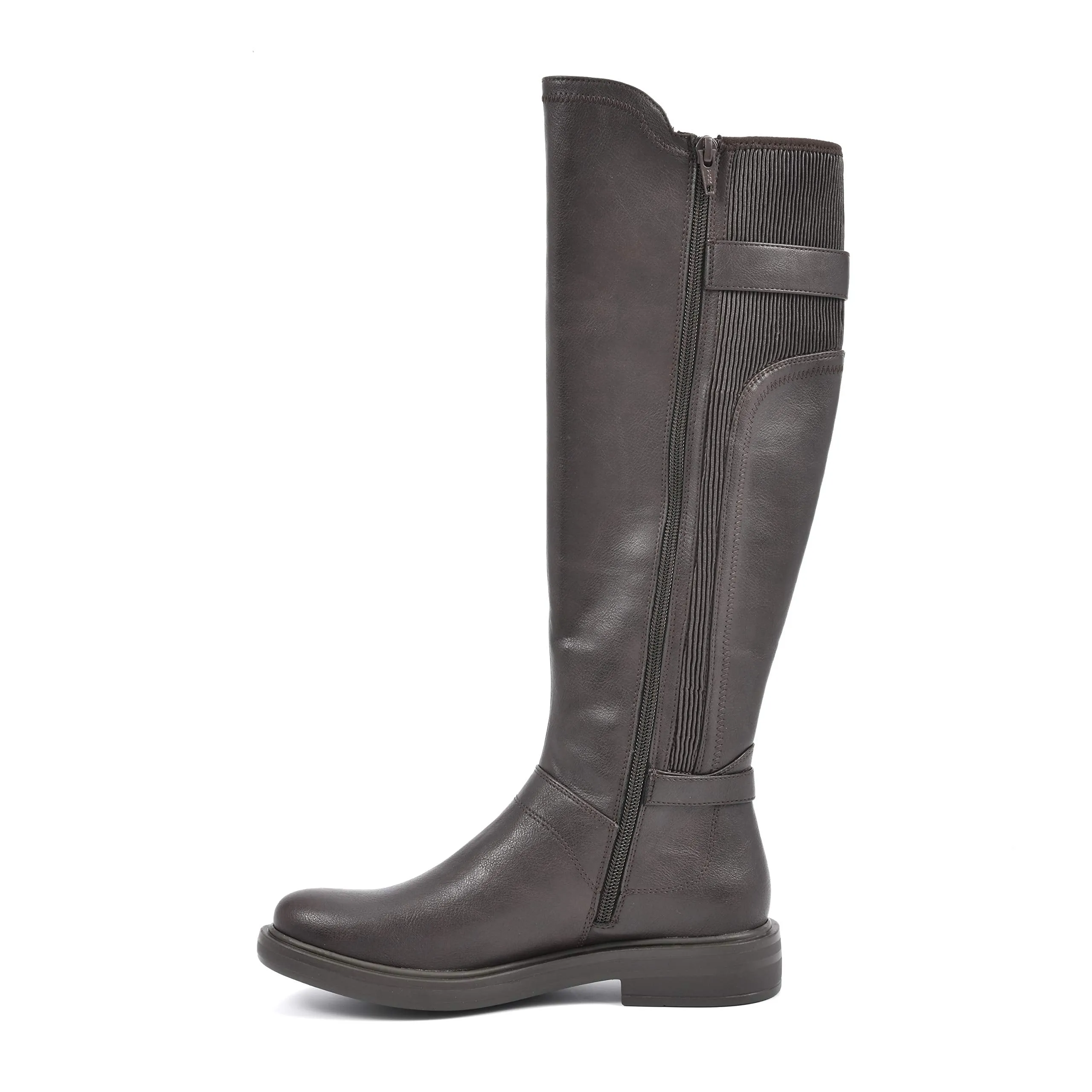 WHITE MOUNTAIN Shoes Meditate Women's Tall Riding Boot, Dk Brown/Smooth, 8 M