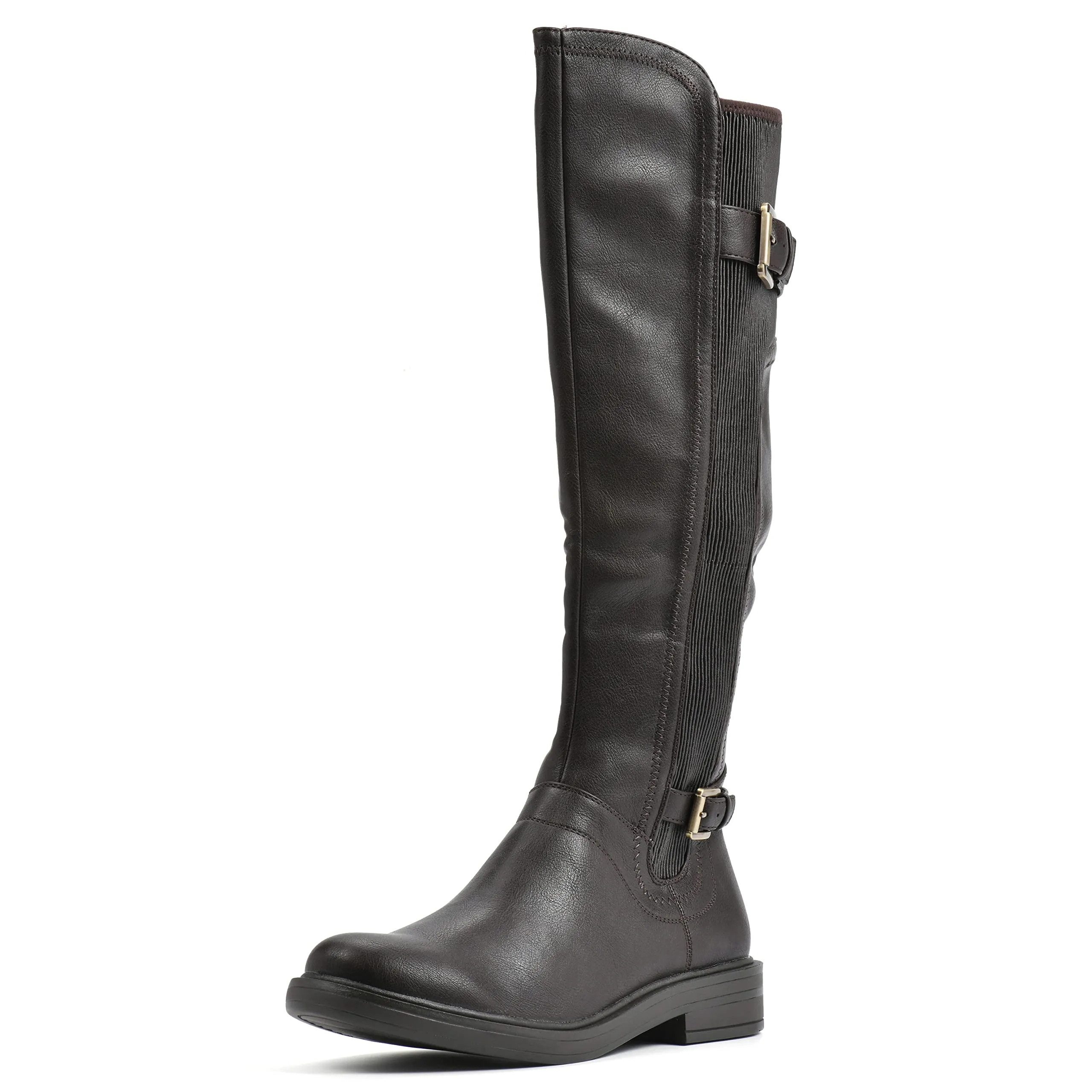 WHITE MOUNTAIN Shoes Meditate Women's Tall Riding Boot, Dk Brown/Smooth, 8 M