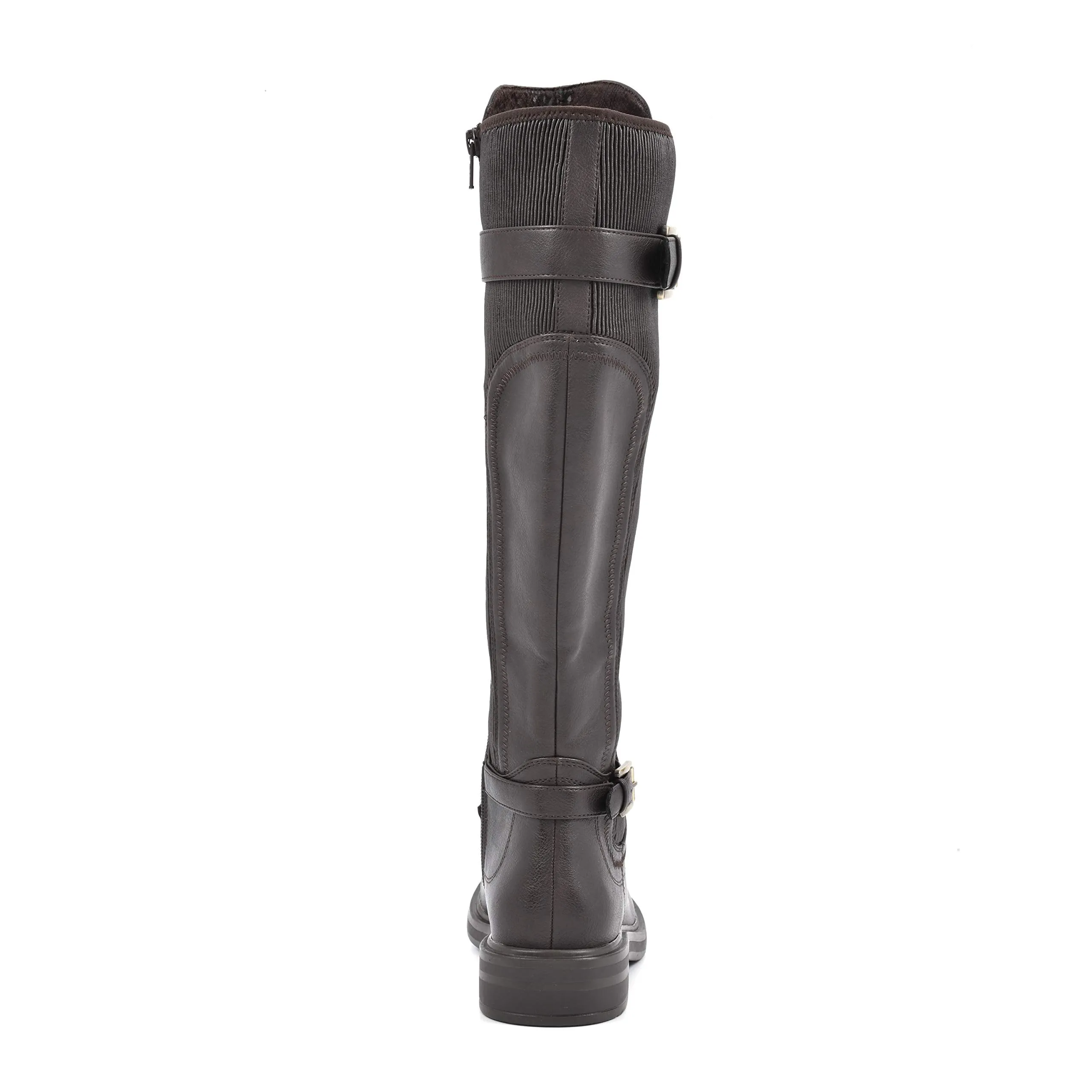 WHITE MOUNTAIN Shoes Meditate Women's Tall Riding Boot, Dk Brown/Smooth, 8 M