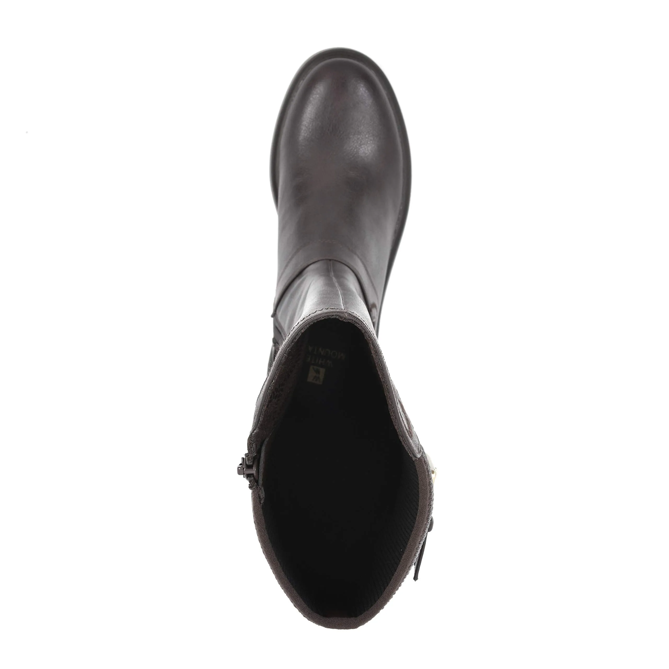 WHITE MOUNTAIN Shoes Meditate Women's Tall Riding Boot, Dk Brown/Smooth, 8 M