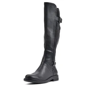 White Mountain Women's Meditate Knee High Boot, Black/Smooth, 8